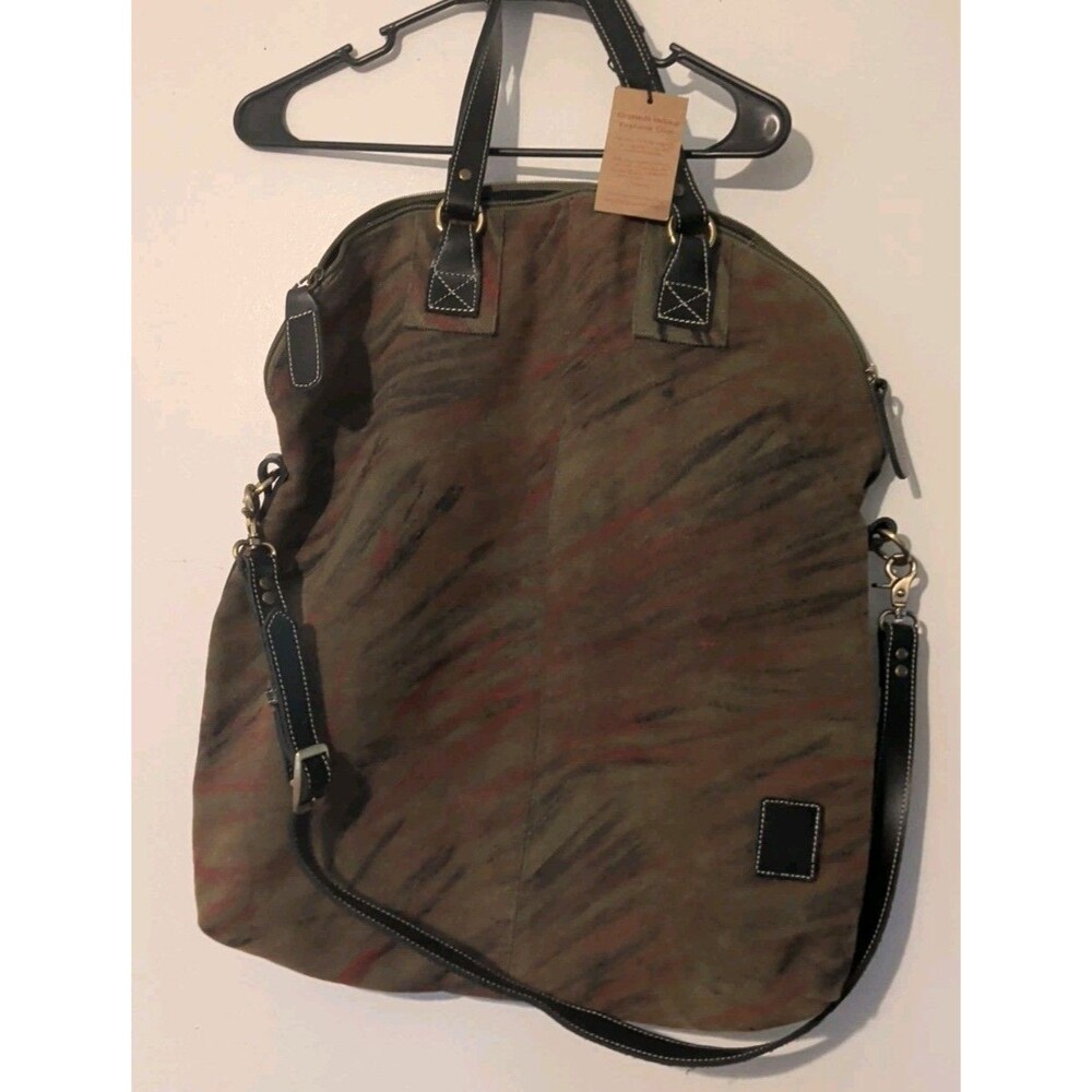 Fredd + Basha Tan & Pink Canvas Tote | Extra Large Size